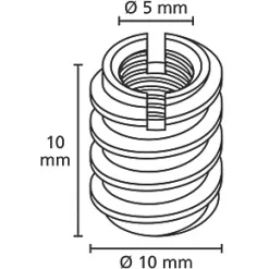 Suki Drill-In Threaded Sockets M5 x 8.5mm 4 Pack -Frame & Hammer Fixings Sales 116GX A3