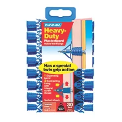 Plasplugs Heavy Duty Plasterboard Fixings 10 x 36mm 30 Pack