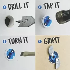 GripIt TV Clam Plasterboard Fixings 25 x 205mm 4 Pack -Frame & Hammer Fixings Sales 371HP A4