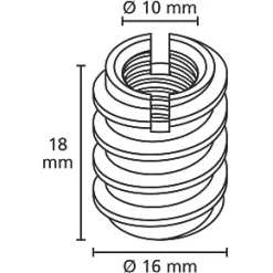 Suki Drill-In Threaded Sockets M10 x 14.5mm 4 Pack -Frame & Hammer Fixings Sales 640GX A3